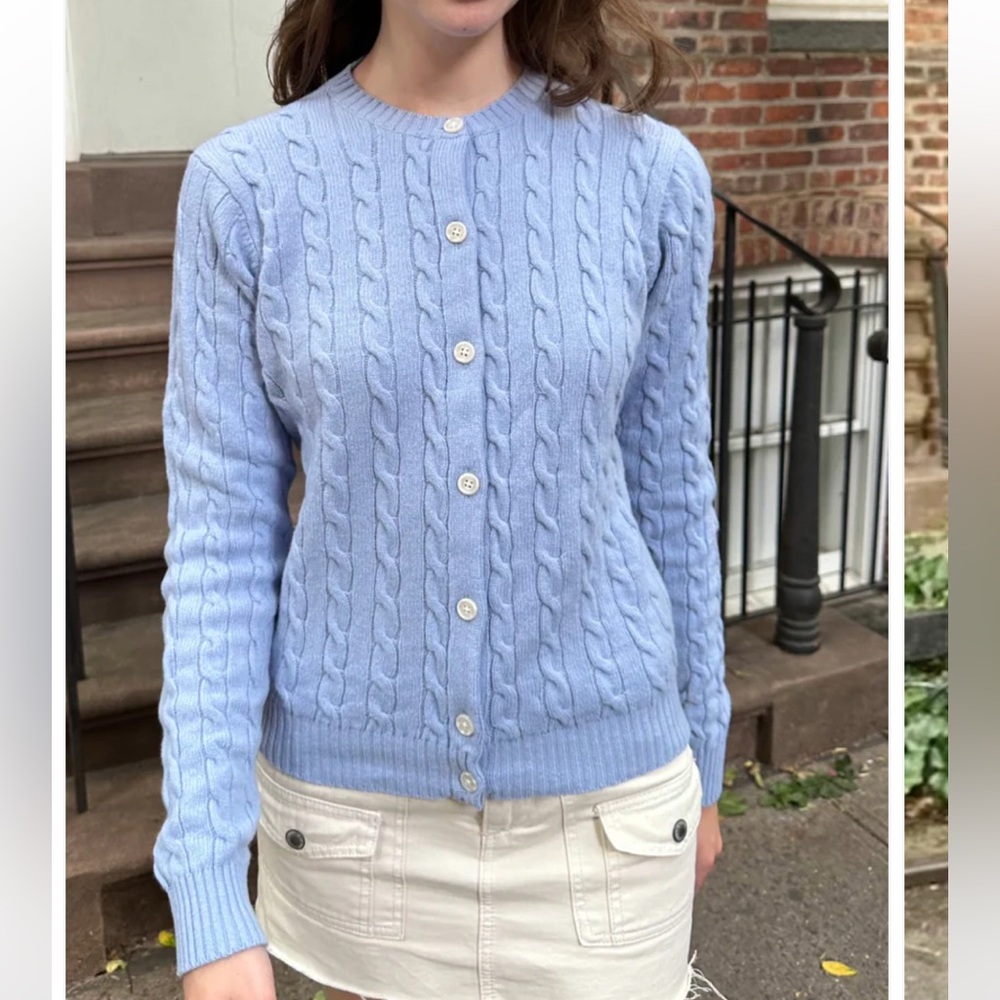 Brandy Melville Olson Wool Cable Knit Cardigan